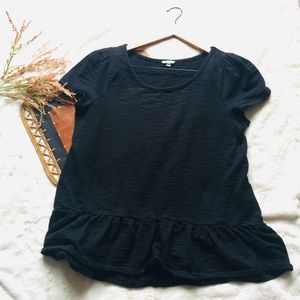 Anthropologie Leif Notes Peplum Top
